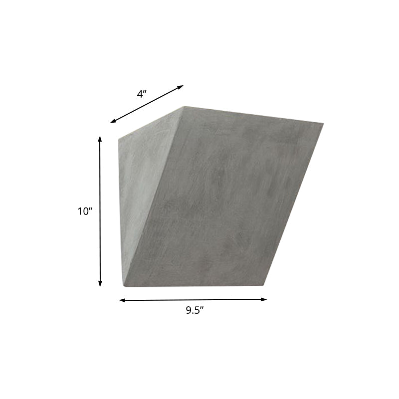 BowLift | Cement Bowl/Cylinder Shade Wall Lighting Modern Style 1 Light Bathroom Wall Light Fixture in Gray