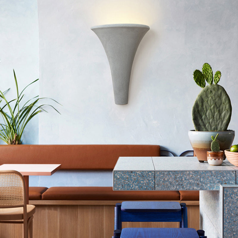 BowLift | Cement Bowl/Cylinder Shade Wall Lighting Modern Style 1 Light Bathroom Wall Light Fixture in Gray