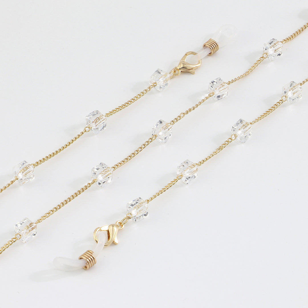 Minimalist Crystal Eyewear Chain Bowlift