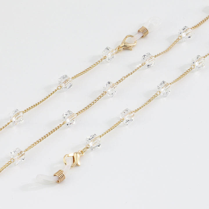 Minimalist Crystal Eyewear Chain Bowlift