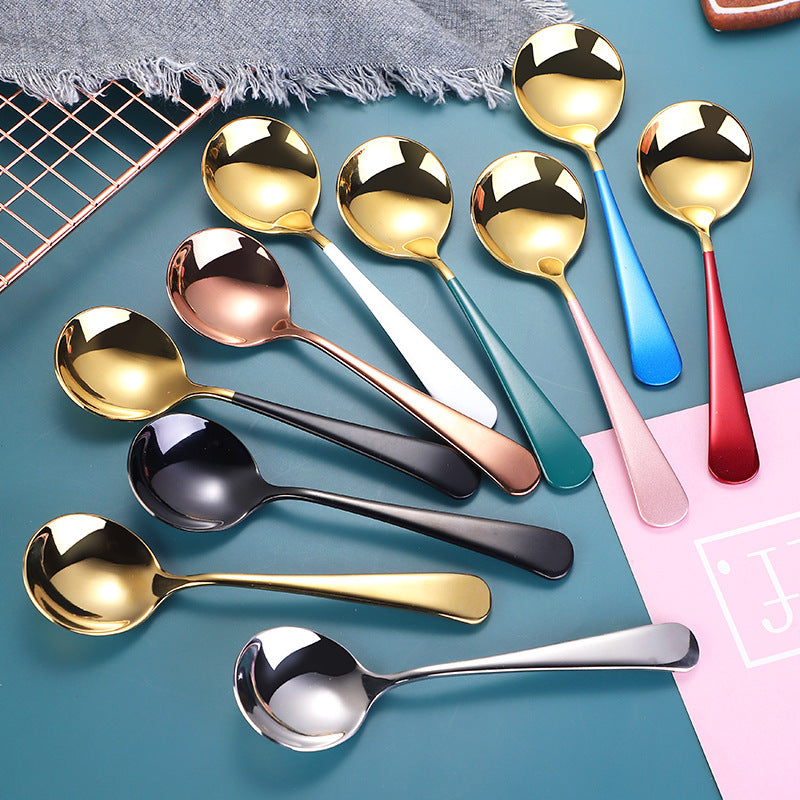Elegant Dessert Spoon with High-Quality and Non-Slip Grip Design Bowlift