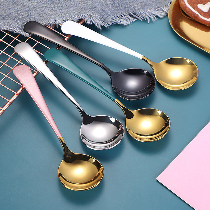 Elegant Dessert Spoon with High-Quality and Non-Slip Grip Design Bowlift