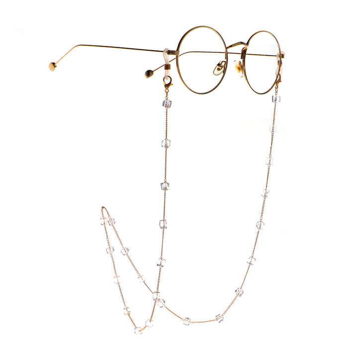Minimalist Crystal Eyewear Chain Bowlift