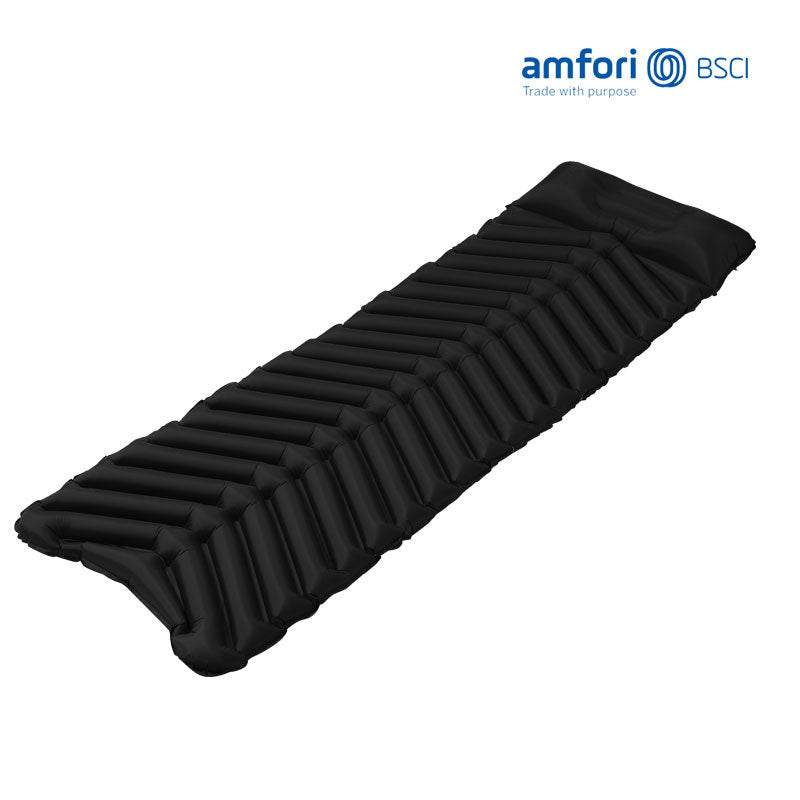 lightweight insulated inflatable camping sleeping pad with ergonomic air cell design Bowlift