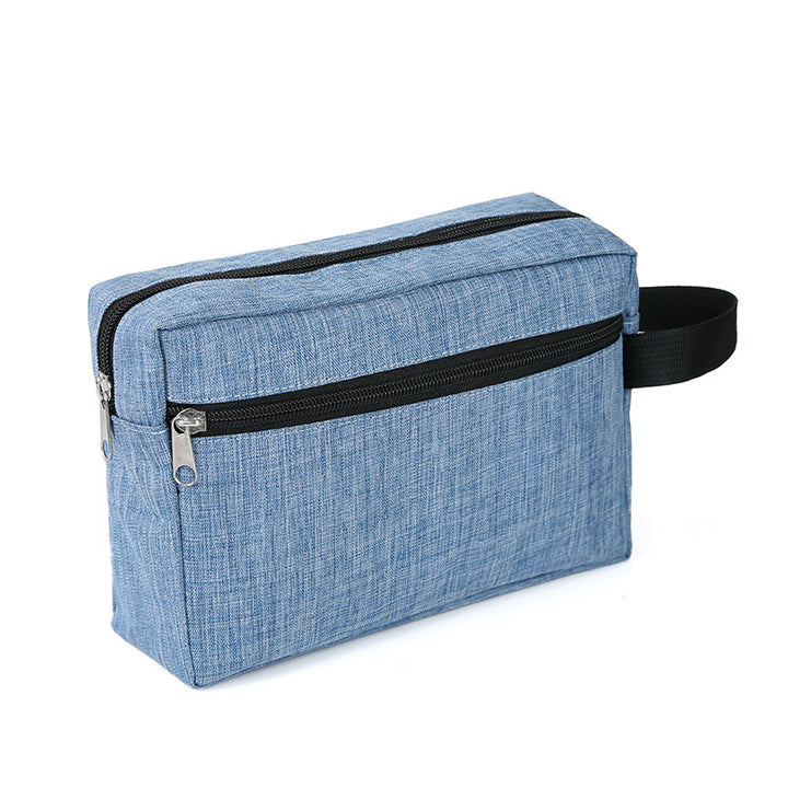 Cosmetic bag with multiple compartments and secure zipper Bowlift