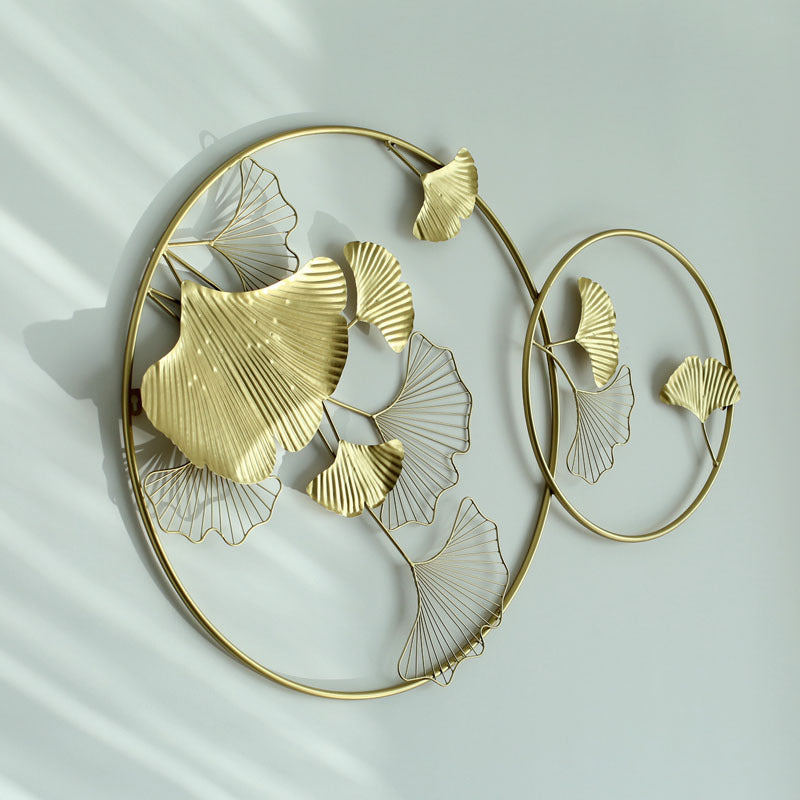 Elegant Ginkgo Leaf Wall Art Sculpture Bowlift