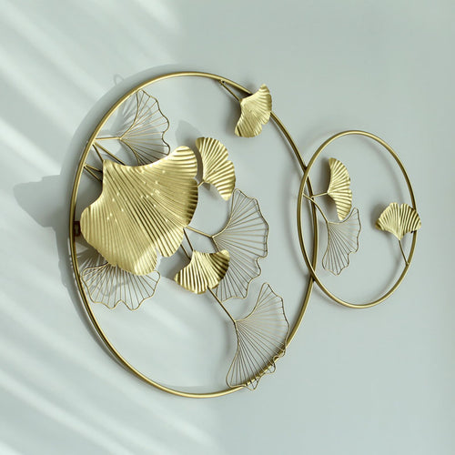 Elegant Ginkgo Leaf Wall Art Sculpture Bowlift
