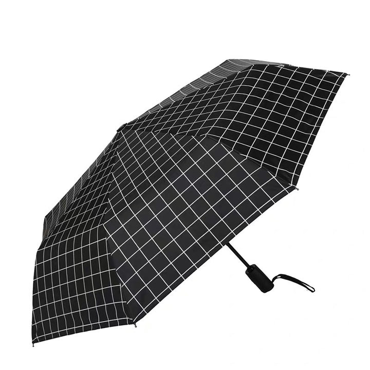 Ladies Folding Umbrella with Elegant Feather Design Bowlift