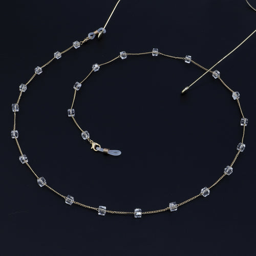 Minimalist Crystal Eyewear Chain Bowlift