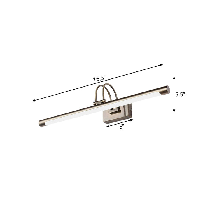 BowLift | Metallic Arch Wall Light Modern Stylish 16.5"/20.5" W LED Nickel-Finish Wall Lamp with Acrylic Shade