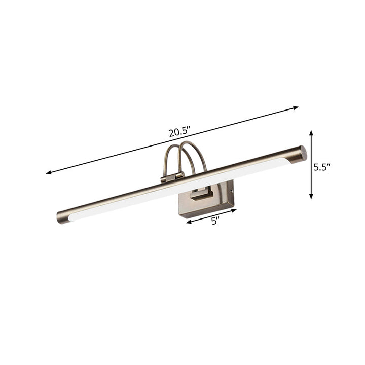 BowLift | Metallic Arch Wall Light Modern Stylish 16.5"/20.5" W LED Nickel-Finish Wall Lamp with Acrylic Shade