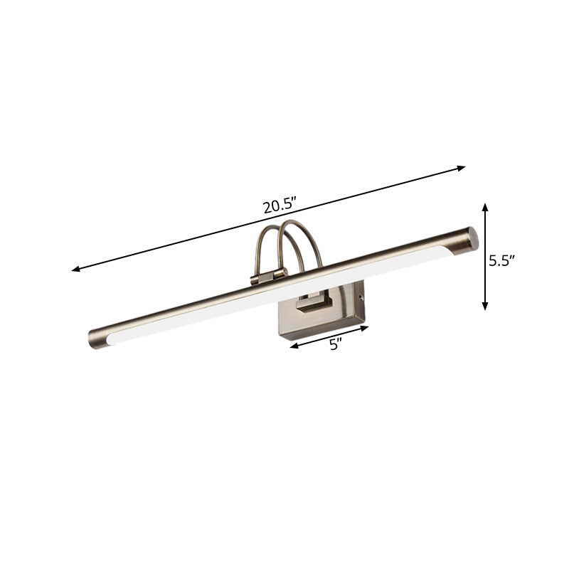 BowLift | Metallic Arch Wall Light Modern Stylish 16.5"/20.5" W LED Nickel-Finish Wall Lamp with Acrylic Shade