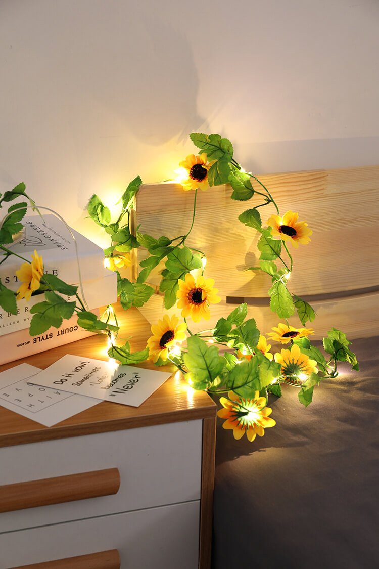 BowLift | Sunflower String Lights Patio Garden Thanksgiving Decorative Battery String Lights