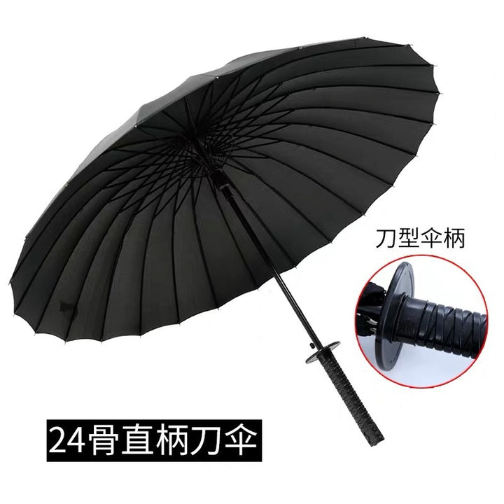 Women Samurai Design Folding Umbrella with Ergonomic Grip Bowlift