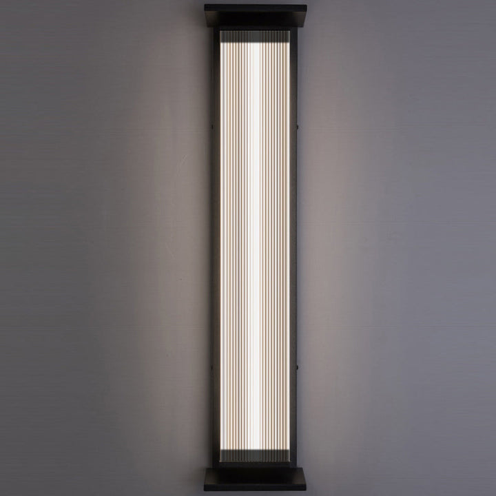 Modern Minimalist Waterproof Rectangular Stainless Steel Acrylic LED Wall Sconce Lamp For Outdoor Patio | Bowlift