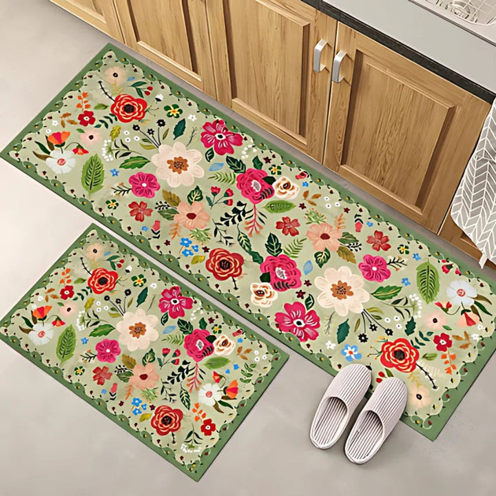 BowLift | Meadow Boho Floral Kitchen Mat Set