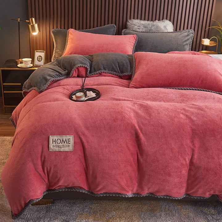 BowLift | Luxury Velvet Fleece Duvet Cover Set - PlushHaven