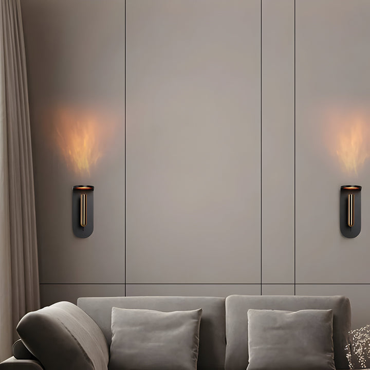 Adjustable Nordic LED Wall Light with Flame Effect Bowlift