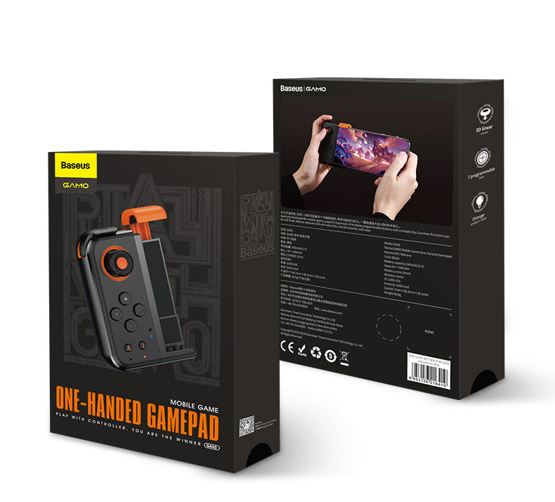 BowLift | Wireless Bluetooth Mobile Game Controller with Flexible Joystick, Programmable Buttons & Ambient Light, for All Phones