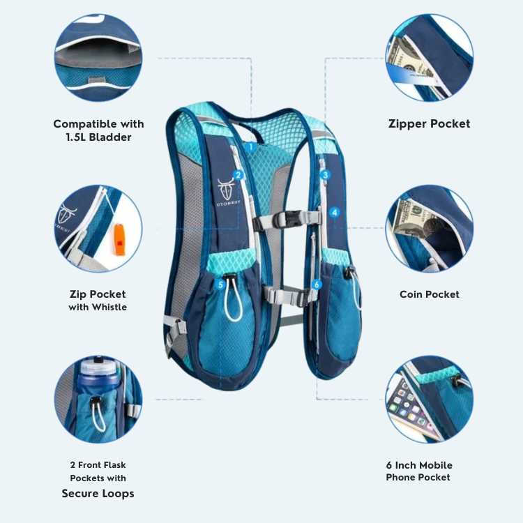 BowLift | Hydration Running Vest for Trail Running - Lightweight, Adjustable, and Comfortable Backpack for Outdoor Sports and Long Distance Races