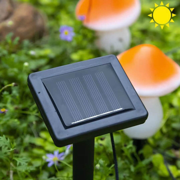 Solar Outdoor Resin Mushroom LED Garden Ground Insert Decorative Landscape Light | Bowlift