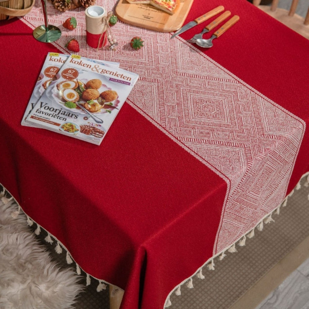 BowLift | Glisstra Geometric Tassel Tablecloth