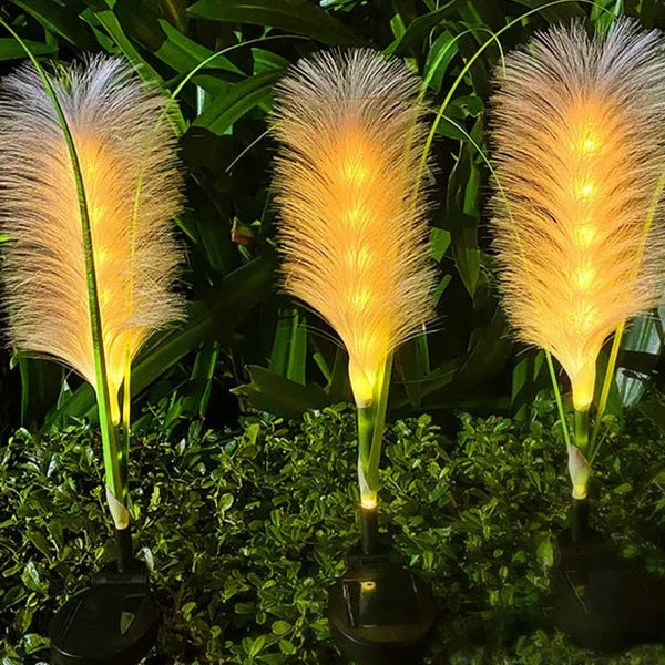 BowLift | Decorative Rattan Garden Lighting – Solar Lamp in Grass Design for Outdoor Use