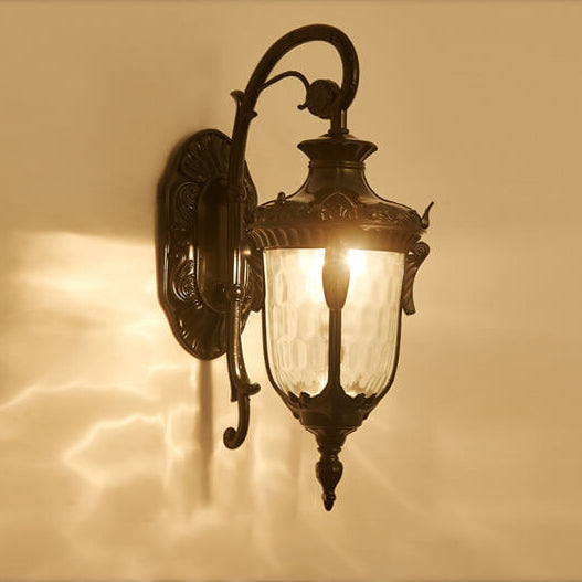 European Deluxe Lantern Outdoor Waterproof 1-Light Wall Sconce Lamp | Bowlift