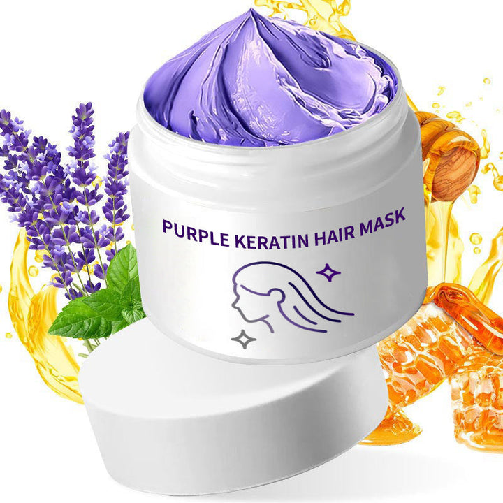 BowLift | Purple keratin hair mask - locks in color and neutralizes brassiness and yellow tones for blonde silver-gray hair with light highlights