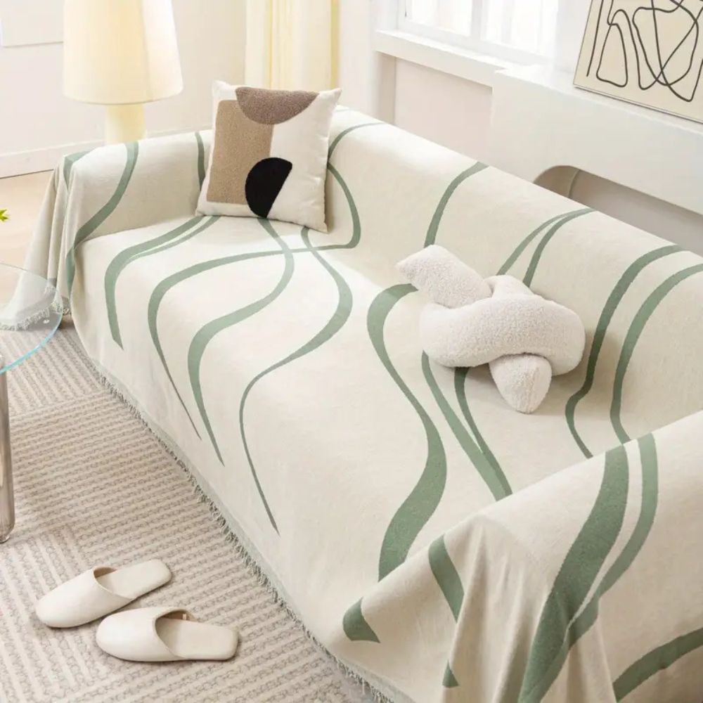 BowLift | Wave Lines Chenille Sofa Covers