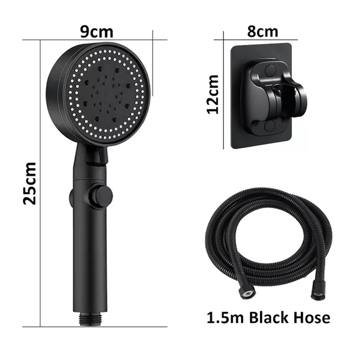 FlowControl Showerhead with 5 settings and push button | Bowlift