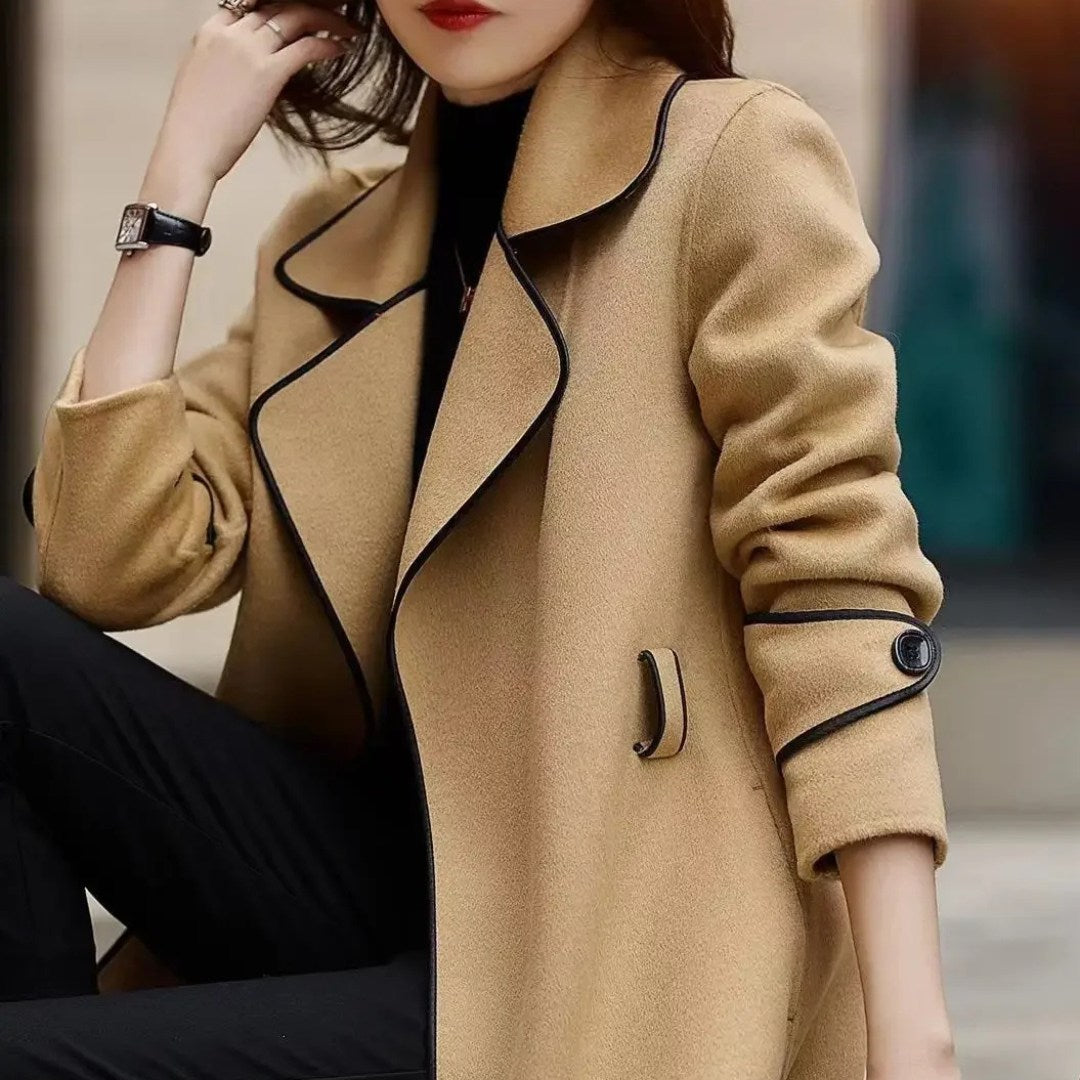 Lightweight Trench Coat with Tailored Fit and Soft-Touch Finish