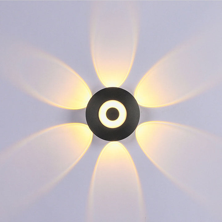 Contemporary Scandinavian Aluminum Round Shade LED Wall Sconce Lamp For Outdoor Patio | Bowlift