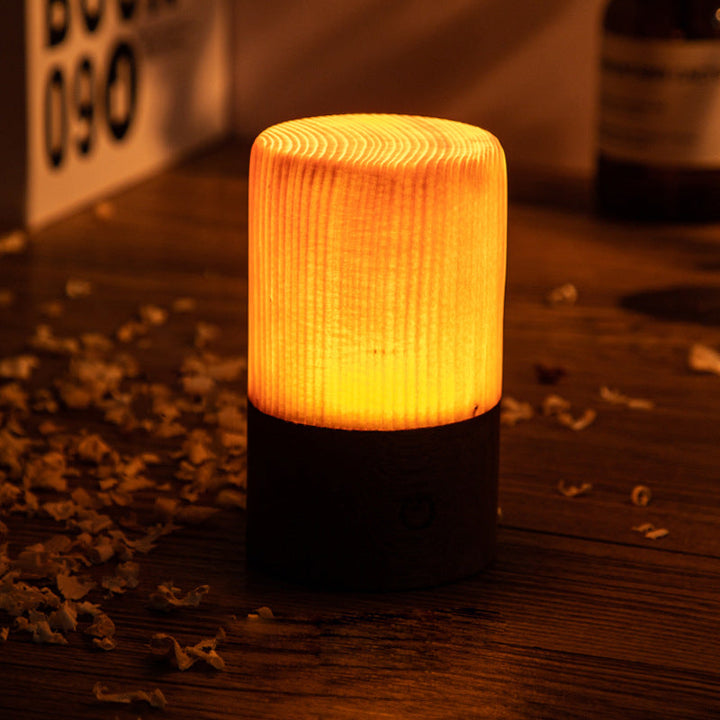 Stylish LED Table Lamp - WoodGlow | Bowlift