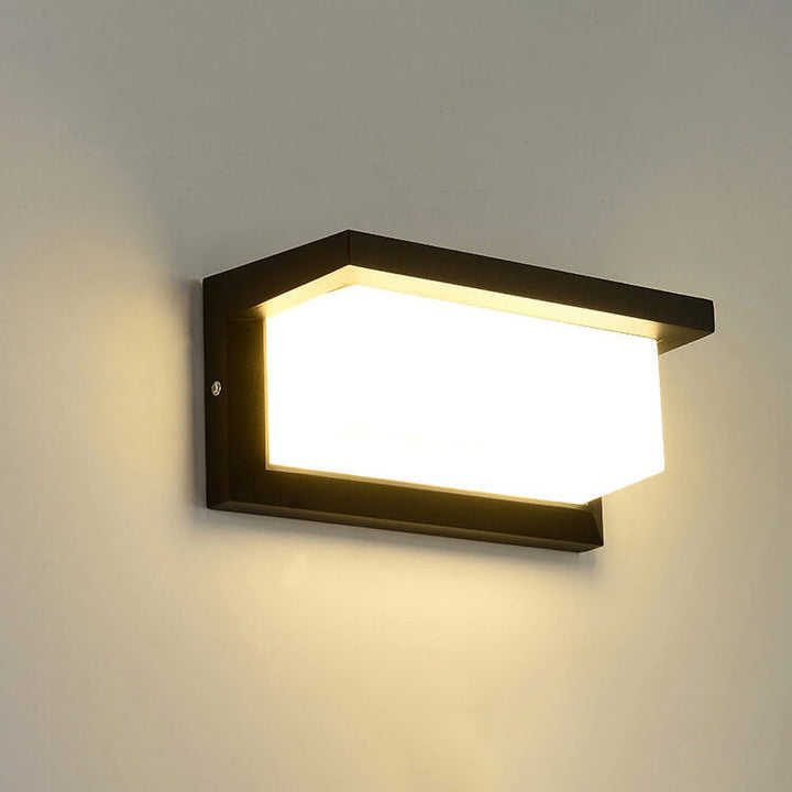 Modern Creative Geometry Aluminum Outdoor Waterproof LED Wall Sconce Lamp | Bowlift