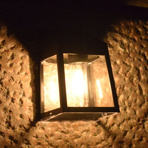 Modern Square Plastic Solar LED Outdoor Waterproof Garden Landscape Wall Sconce Lamp | Bowlift