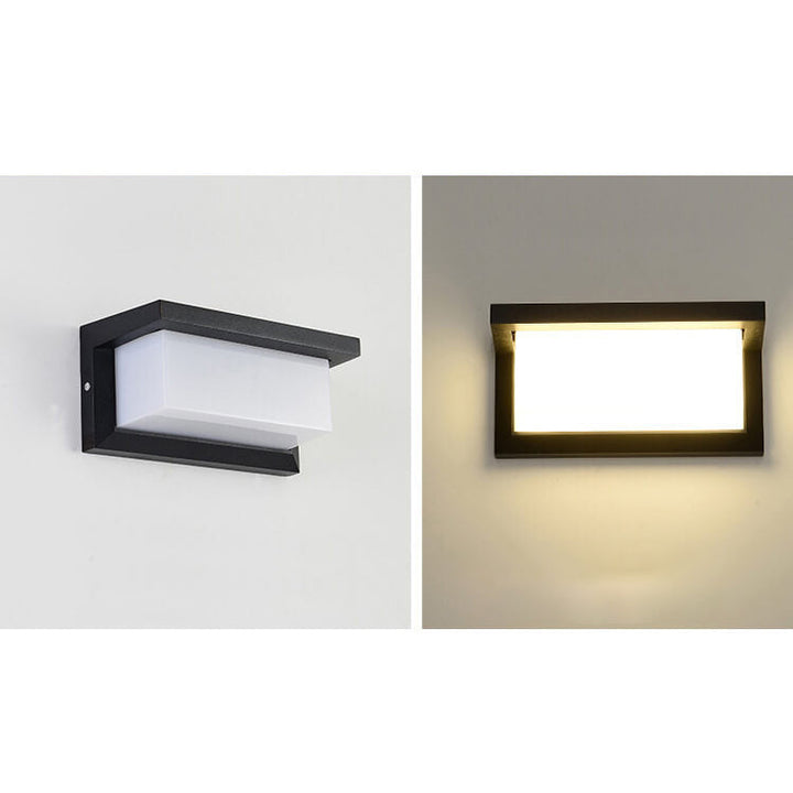 Modern Creative Geometry Aluminum Outdoor Waterproof LED Wall Sconce Lamp | Bowlift