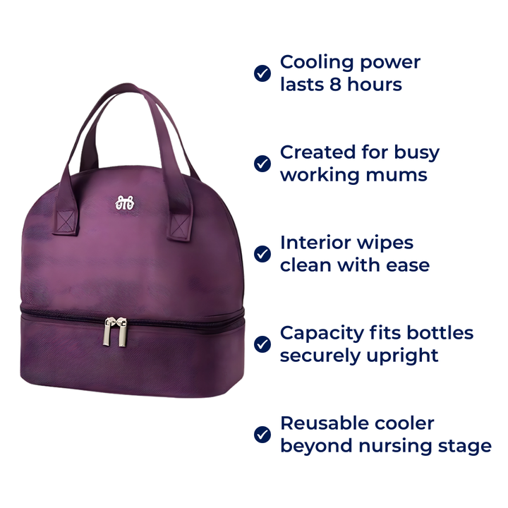 8h Cooling – Leakproof & Portable – Keeps Milk Fresh Safe & Hygienic for Working Mums Bowlift