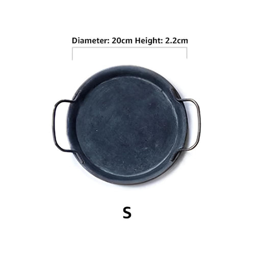 BowLift | Retro Round Metal Dinner Serving Trays