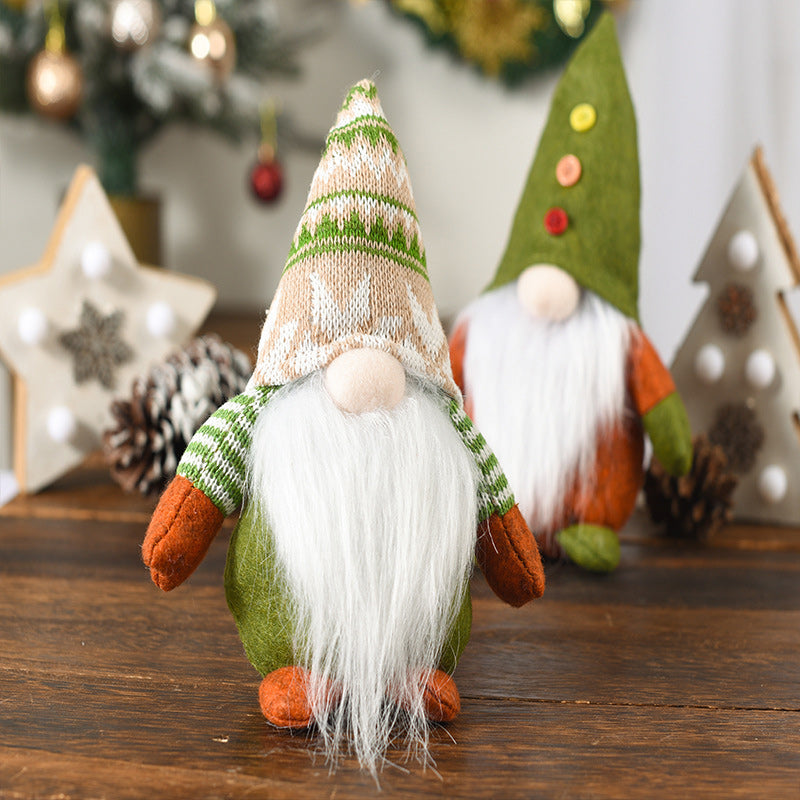 BowLift | Christmas Green Faceless Old Man Elf Figurine