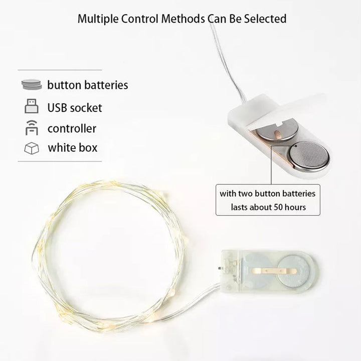 USB Remote Control Copper Wire Light String for Holiday Decoration | Bowlift