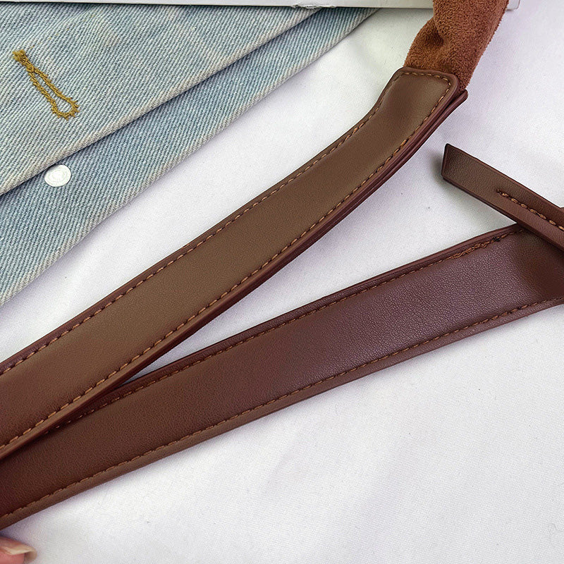 BowLift | Suede messenger bag with large capacity