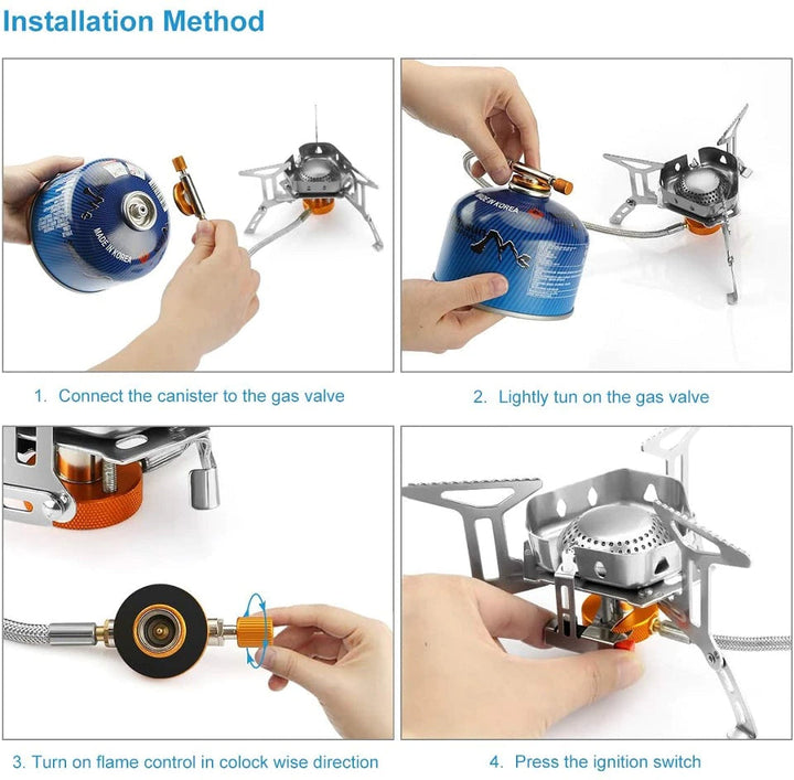 Windproof Outdoor Camping Gas Stove | Bowlift