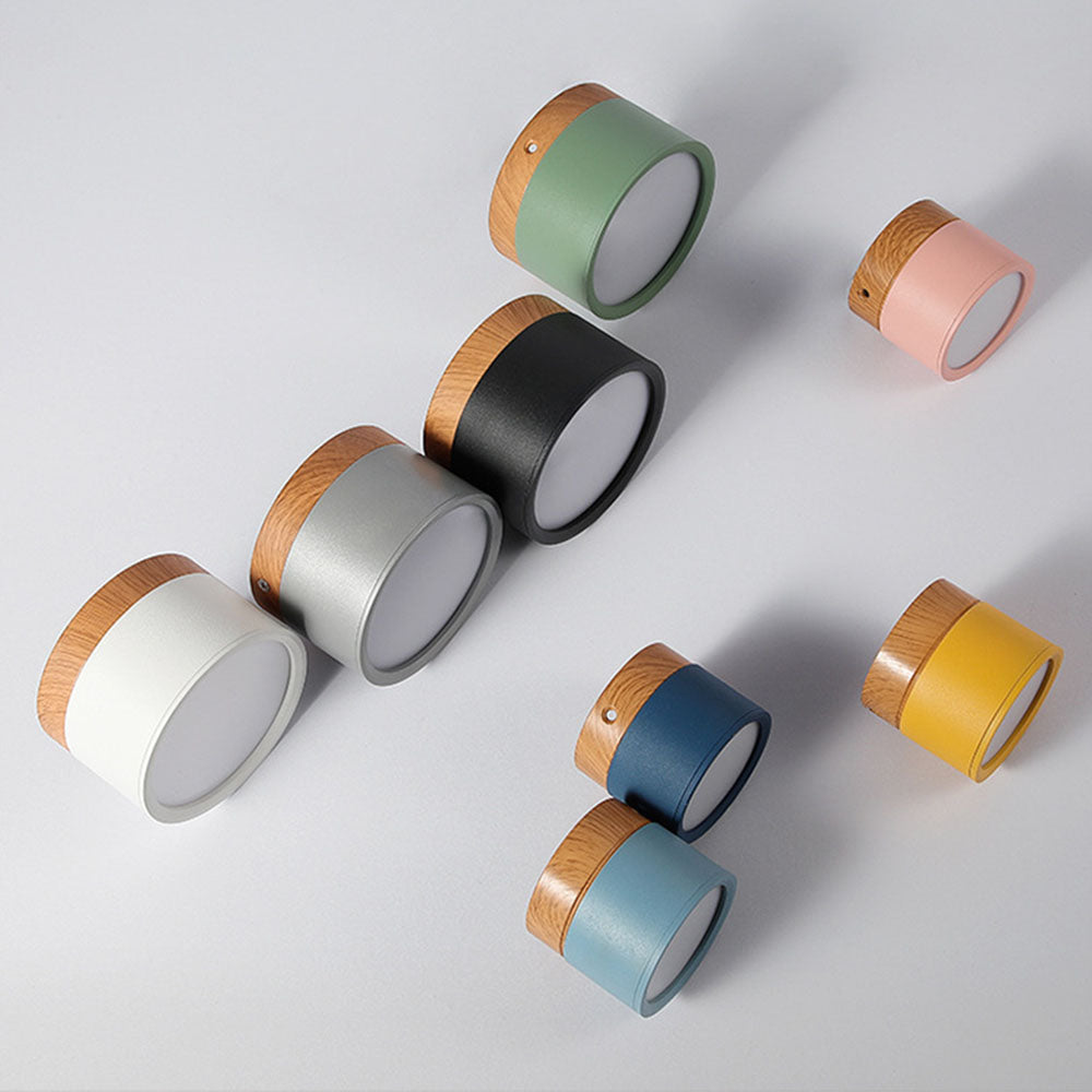 BowLift | Ceiling Light with Pink Flush Wood Finish