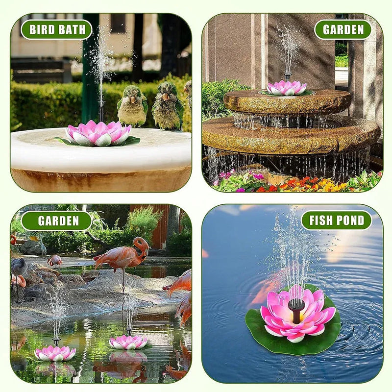 BowLift | Lotus-shaped solar fountain pond decoration
