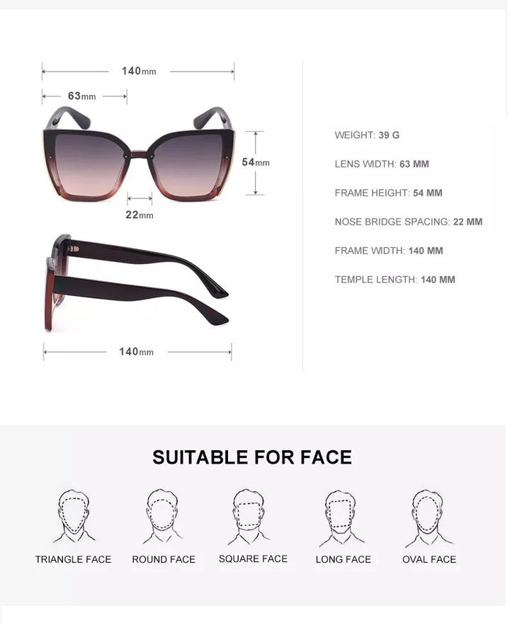Billie Retro Sunglasses | Square & Trendy | Bowlift