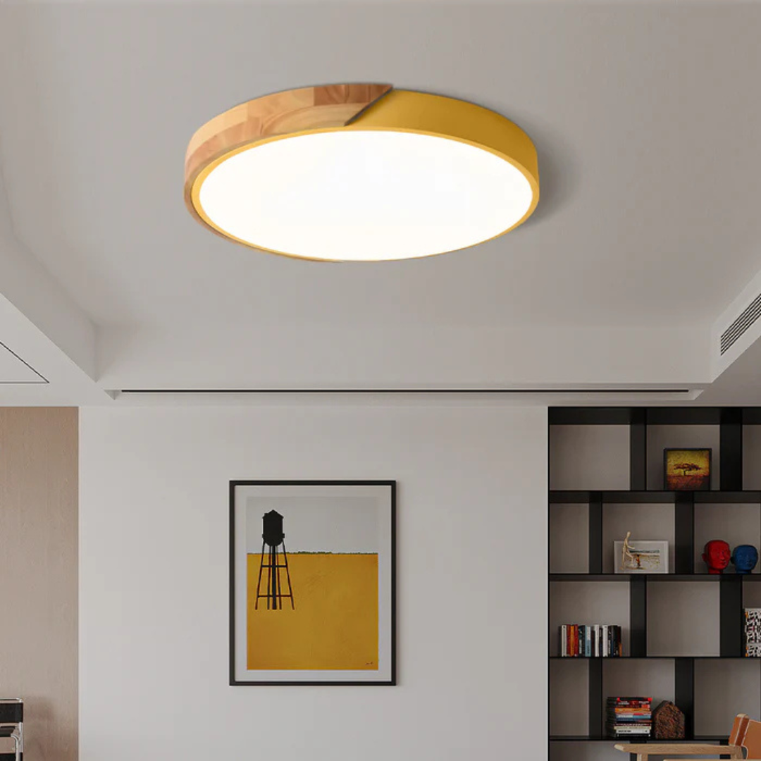 BowLift | Delos – Scandinavian Wooden LED Ceiling Light | Modern Energy-Efficient Interior Lighting