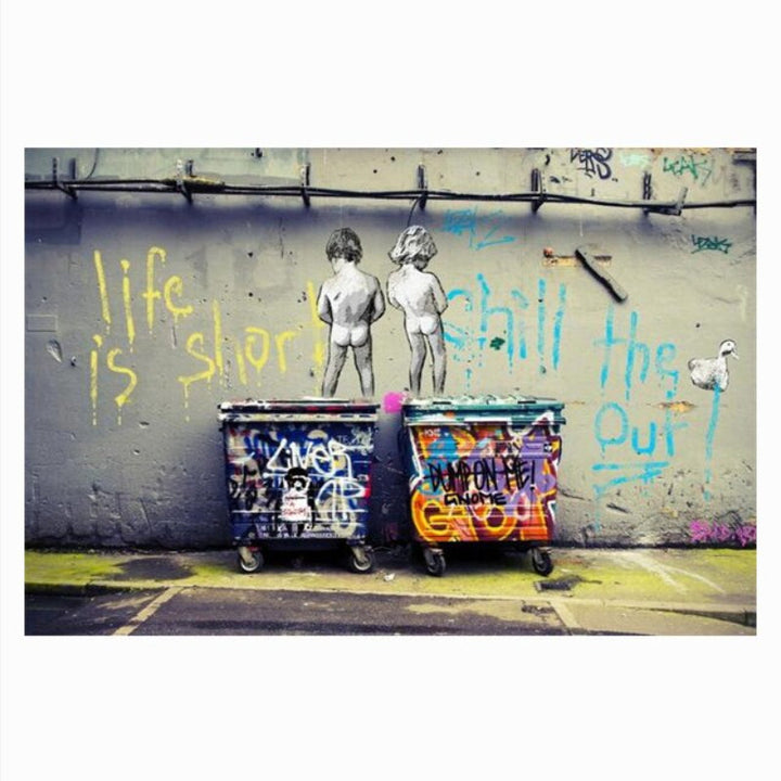 Pop Art Street Graffiti - Canvas Wall Art Painting | Bowlift