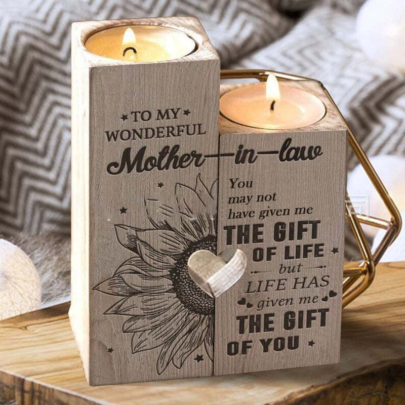 Smile A Lot More - Wooden Candle Holder with Candle Gift for Your Loved Ones | Bowlift