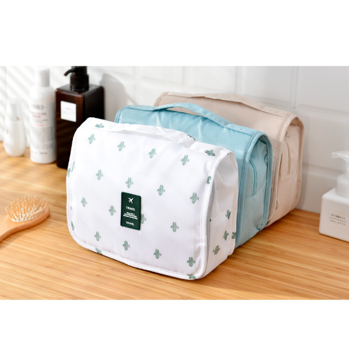 TravelEase – Water-repellent cosmetic bag with hook and compartments | Travel toiletry bag | Bowlift